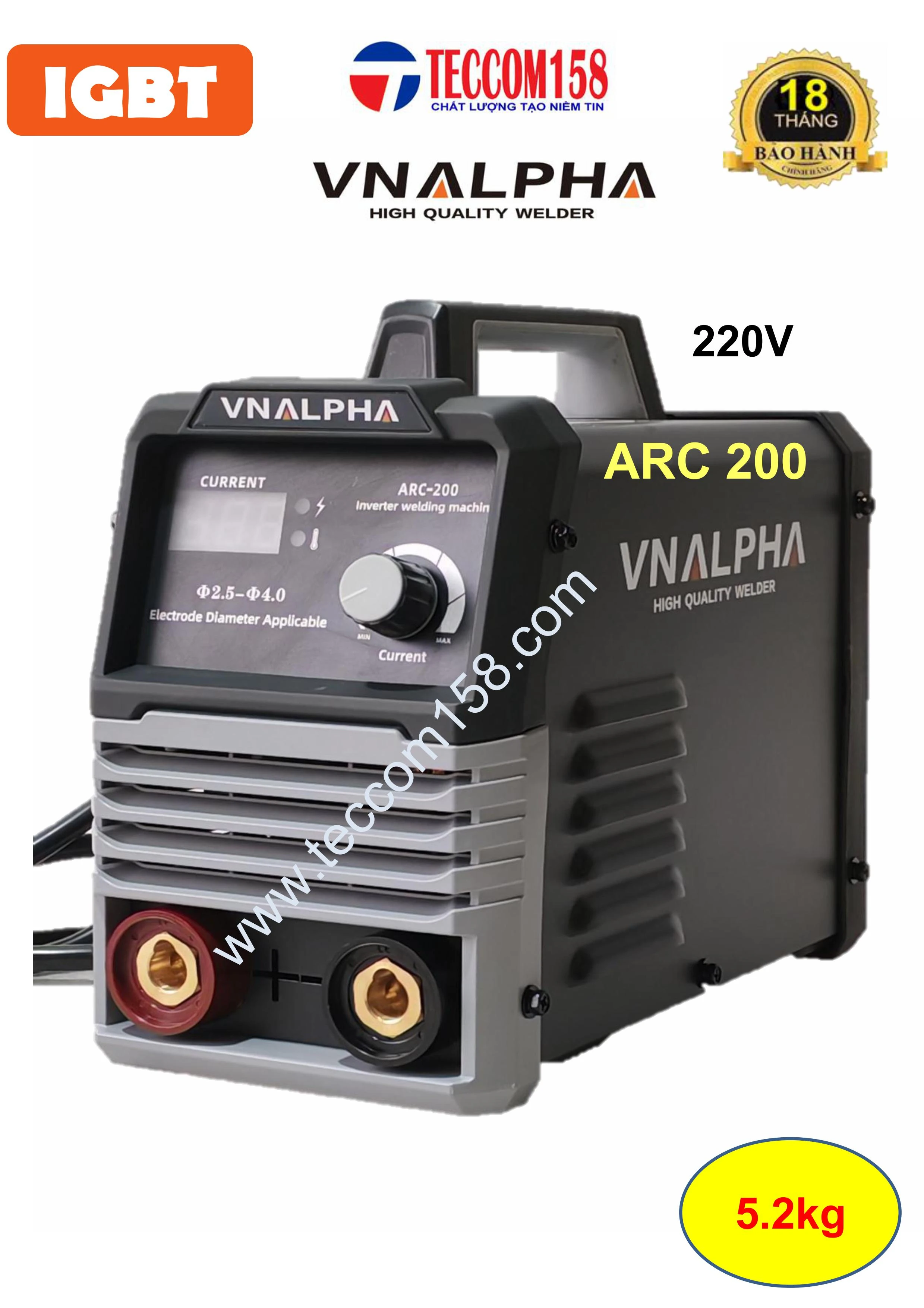 VNALPHA ARC200 CẤU HÌNH 5 BO 4IGBT ĐẦU TIÊN TẠI VN